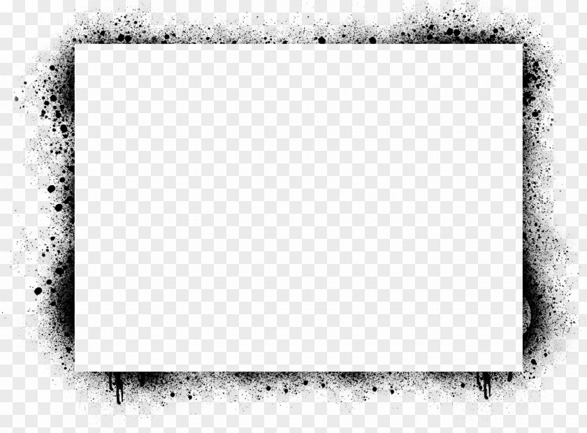 Blackandwhite Rectangle Black Background Frame PNG