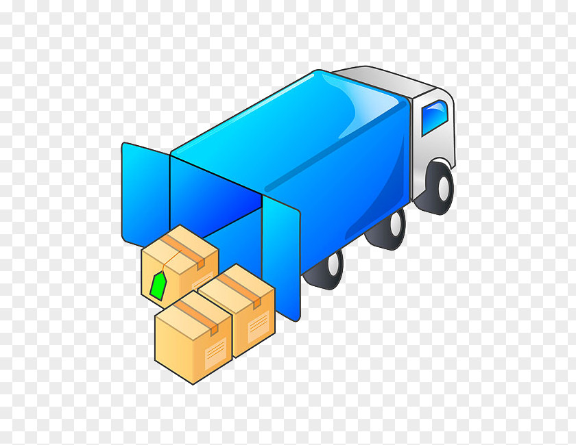 Blue Container Intermodal Icon PNG