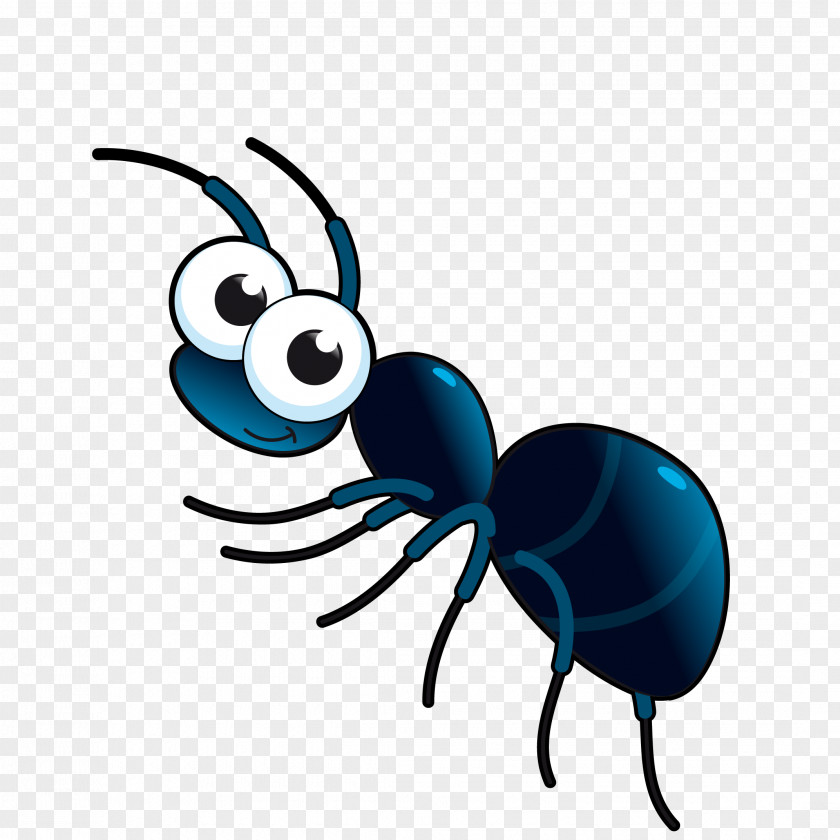 Vector Cute Cartoon Ant Clip Art PNG