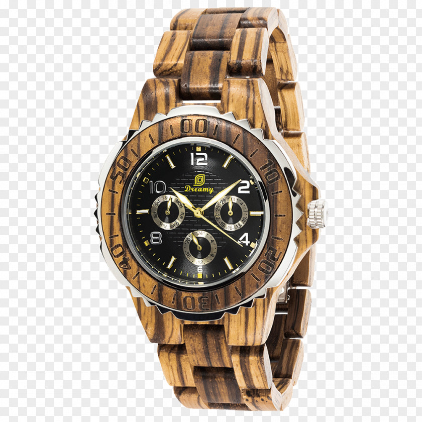 Watch Hands Strap Zebrawood PNG