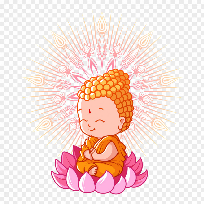 Buddhism Children's Cartoon Image Buddhas Birthday Buddhist Meditation PNG