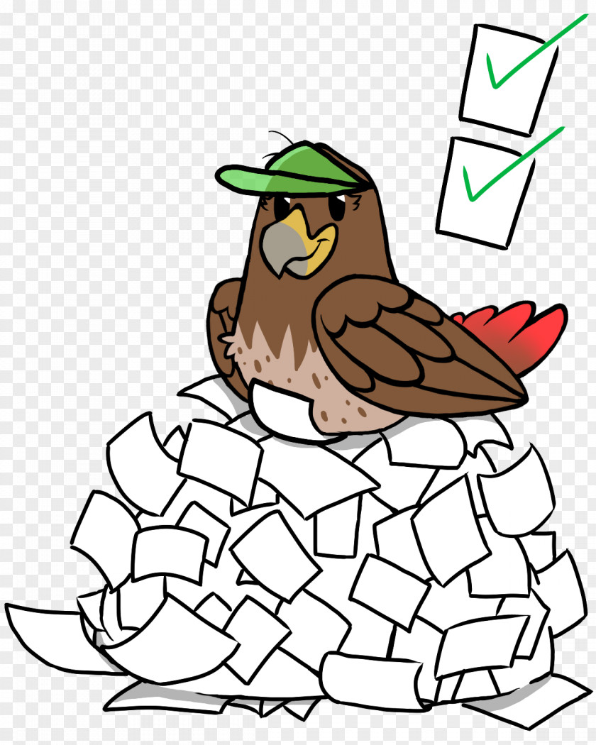 Line Art Plant Bird PNG