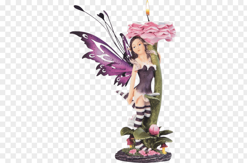 Fairy Tea Lilac Figurine Green PNG