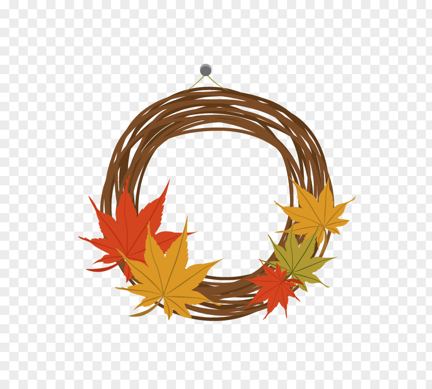Fall Wreath Material Leaf Autumn Computer File PNG