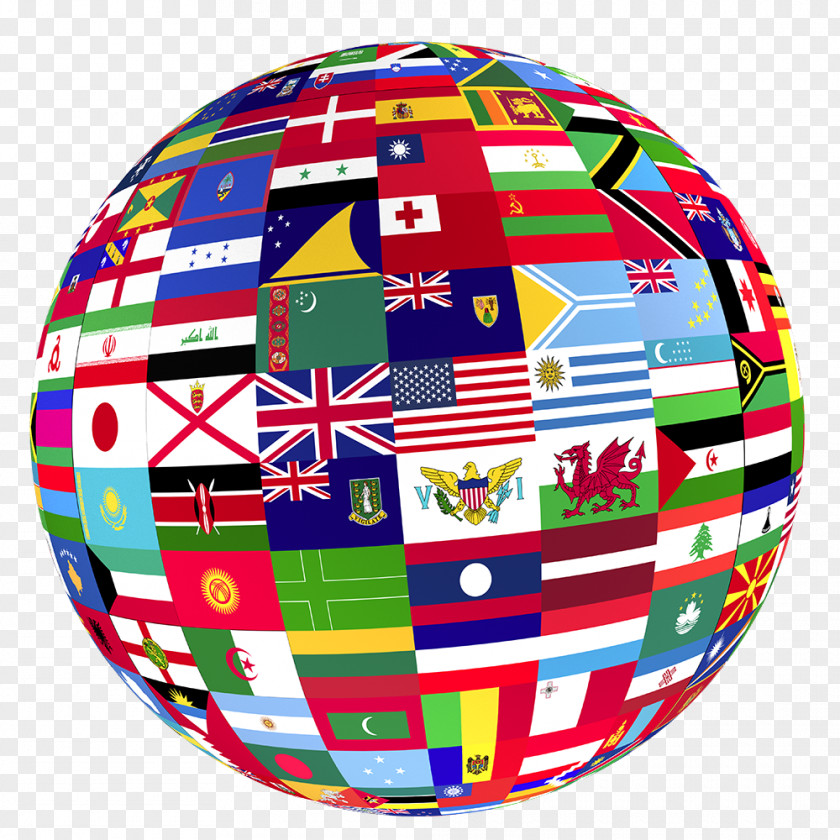 Globe World Map Flags Of The Clip Art PNG