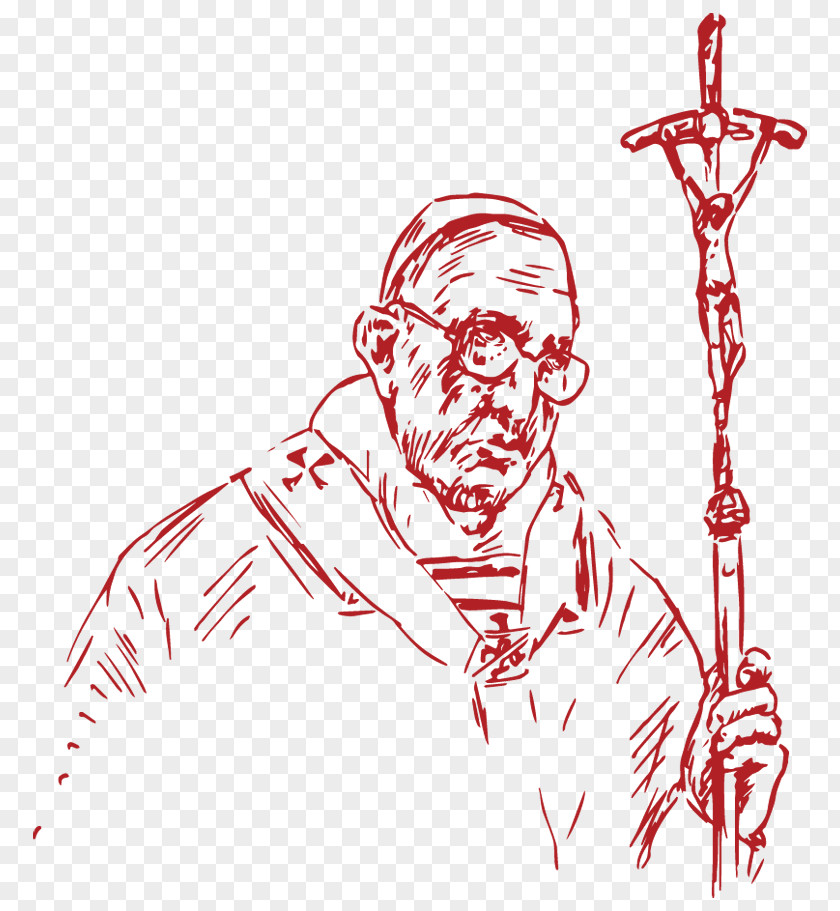 Line Art Pope Urban I Church Cartoon PNG