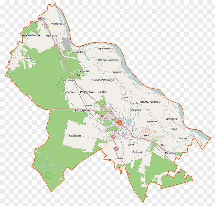 Map Locator Janów, Kozienice County Świerże Górne Ryczywół, Masovian Voivodeship Wymysłów, PNG