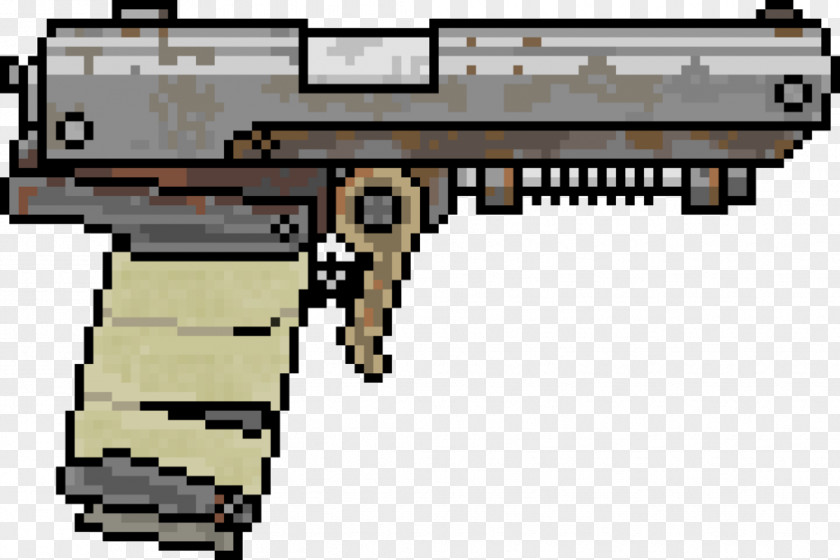 Rust Gun Pixel Art Semi-automatic Pistol PNG art pistol, knife off clipart PNG