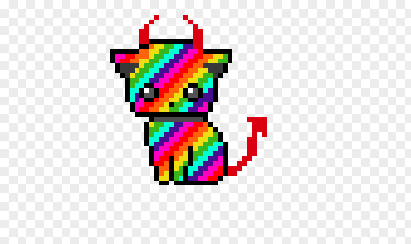 Cat Nyan Pixel Art PNG
