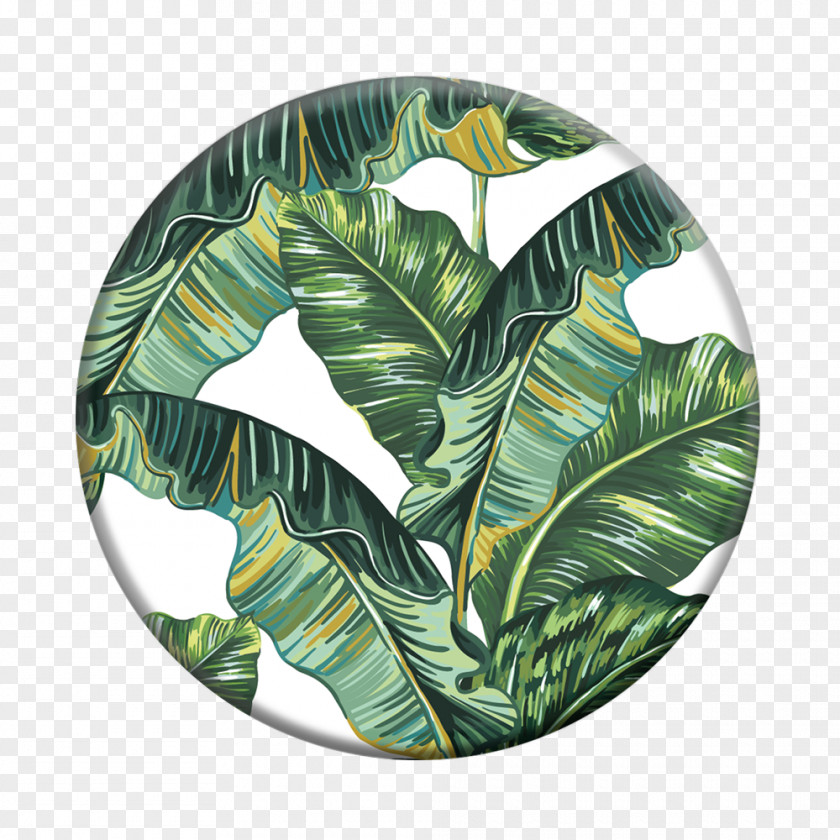 Pattern Banana Leaves PopSockets Grip Stand Mobile Phones Pineapple Modernist PNG