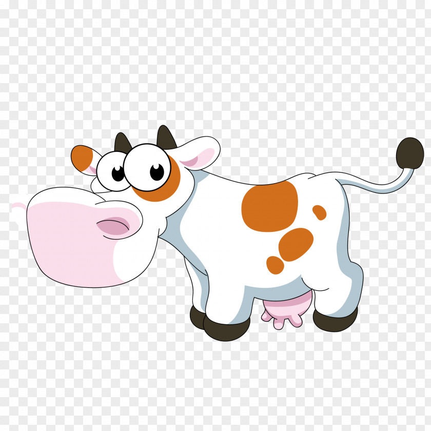 Cute Cow Cattle Cartoon Clip Art PNG