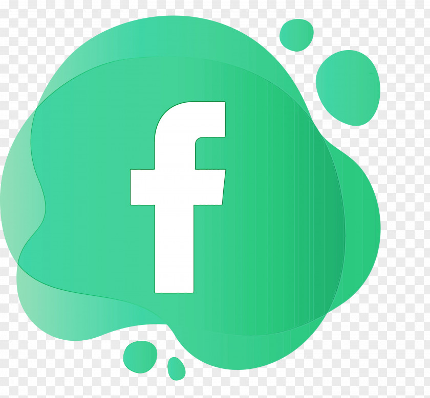 Facebook Logo Icon Watercolor Paint Wet Ink PNG