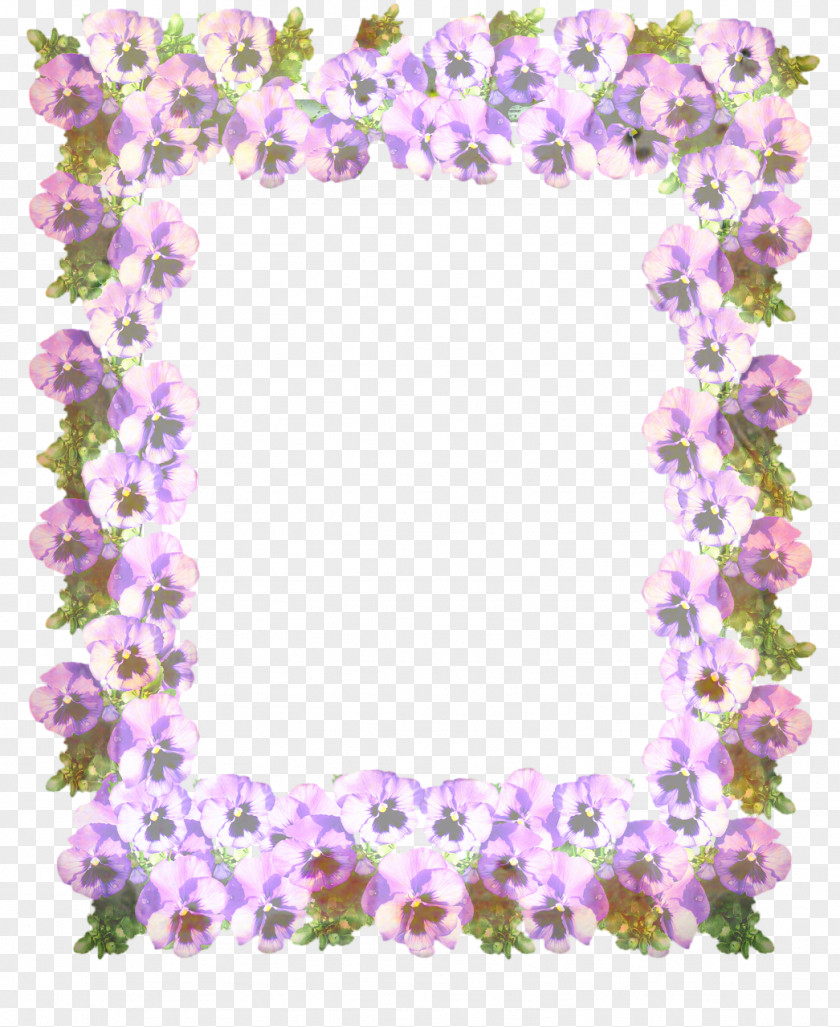 Violet Family Picture Frame Flower Background PNG