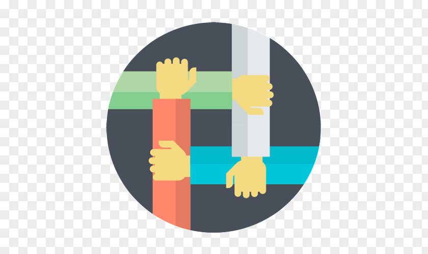 Business Teamwork Flat Design Icon PNG