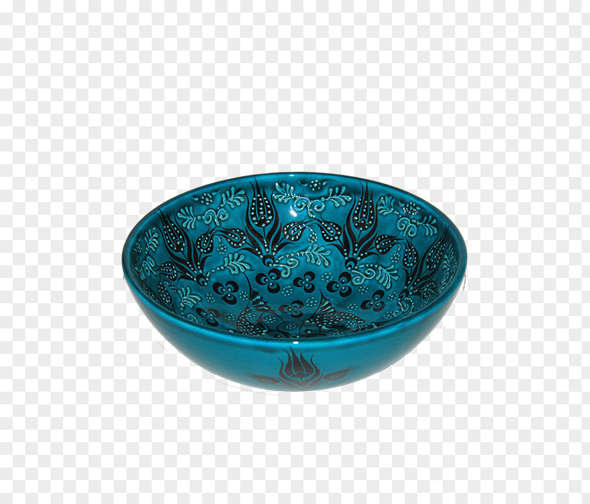 Glass Bowl Blue Ceramic White PNG