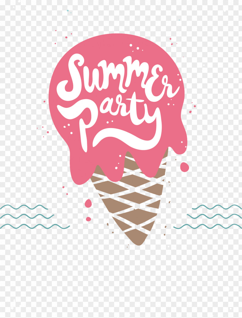 Vector Pink Ice Cream Euclidean Flyer Party PNG