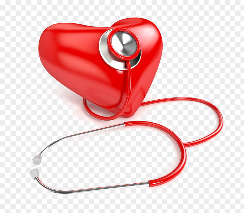 3d Love Red Stethoscope Medicine Heart Physician Health Care PNG