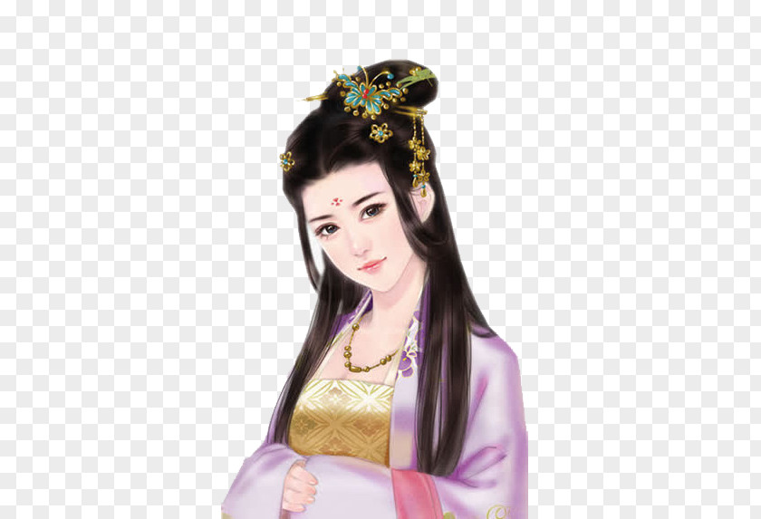 Chinese Wind Classical Beauty Icon PNG