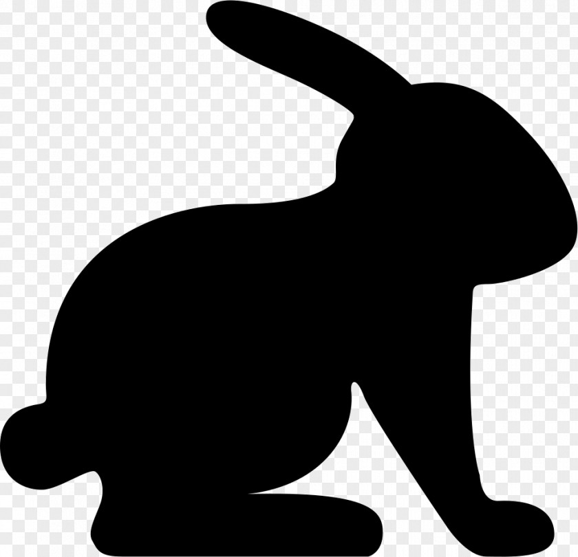 Silhouette Rabbit Easter Bunny Clip Art PNG