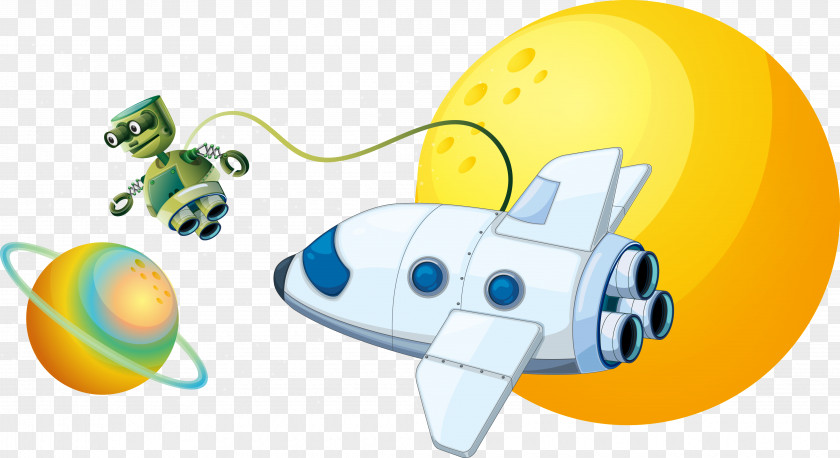 Outer Space Travel Illustration PNG