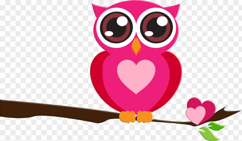 Owl Bird Vector Graphics Heart Royalty-free PNG