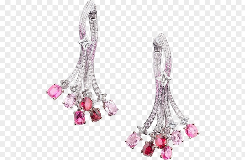 Ruby Earring Body Jewellery Pink M PNG