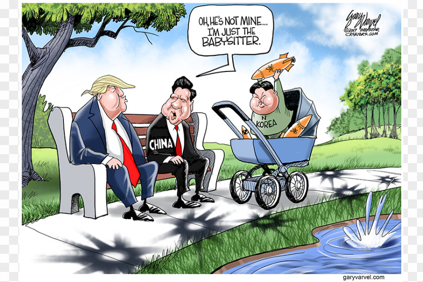 United States North Korea South China Editorial Cartoon PNG