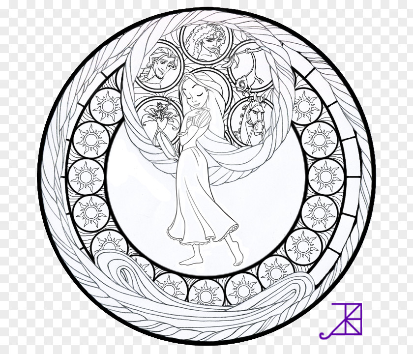 Window Coloring Book Stained Glass Tangled PNG