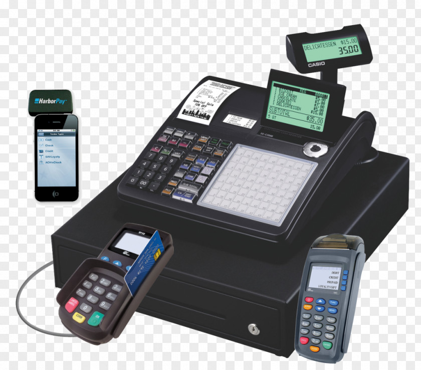 Cash Register Business Retail Casio Till Roll PNG