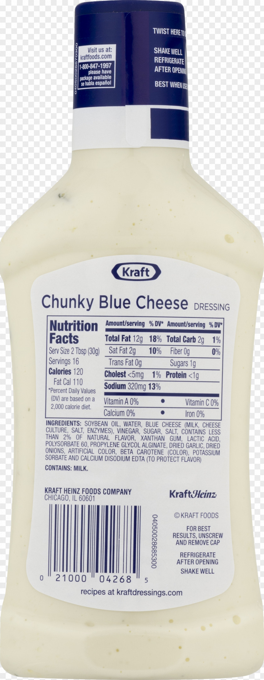 Cheese Italian Dressing Blue Caesar Salad Nutrition Facts Label PNG