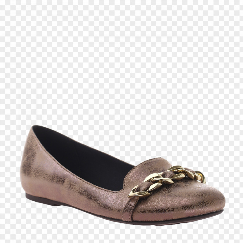 Flat Footwear Ballet Slip-on Shoe Bronze Suede PNG
