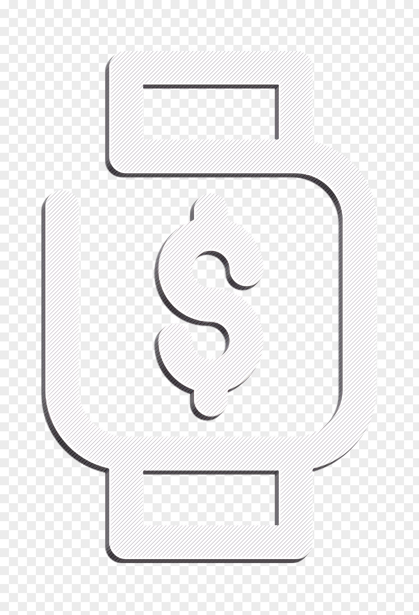 Rectangle Number Clock Icon Dollar Money PNG