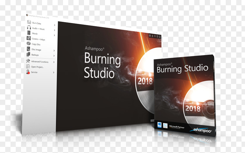 RUSSIA 2018 Ashampoo Burning Studio Blu-ray Disc Computer Software Compact Backup PNG