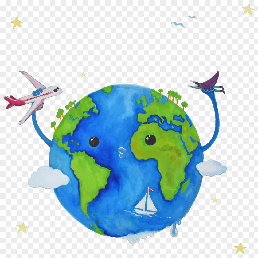 Vector Earth Day Watercolor Background Euclidean Adobe Illustrator PNG
