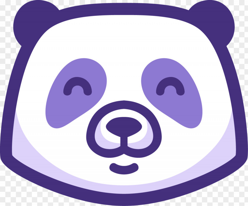 Vector Panda Avatar Giant Bear Purple Digital Logo PNG