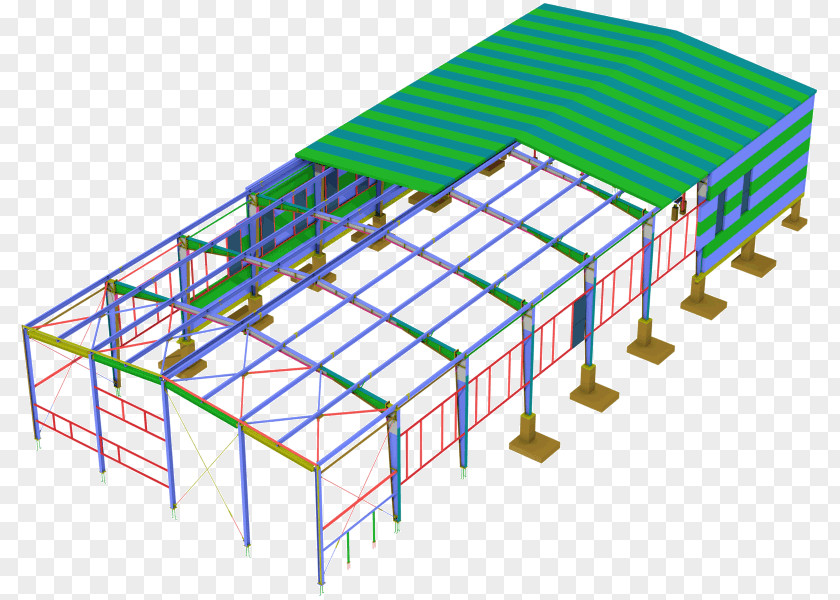 Building Roof Beam Structure Project PNG