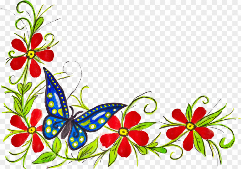 Butterfly Monarch Clip Art Floral Design PNG