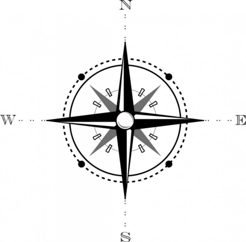 Compass North Map Clip Art PNG