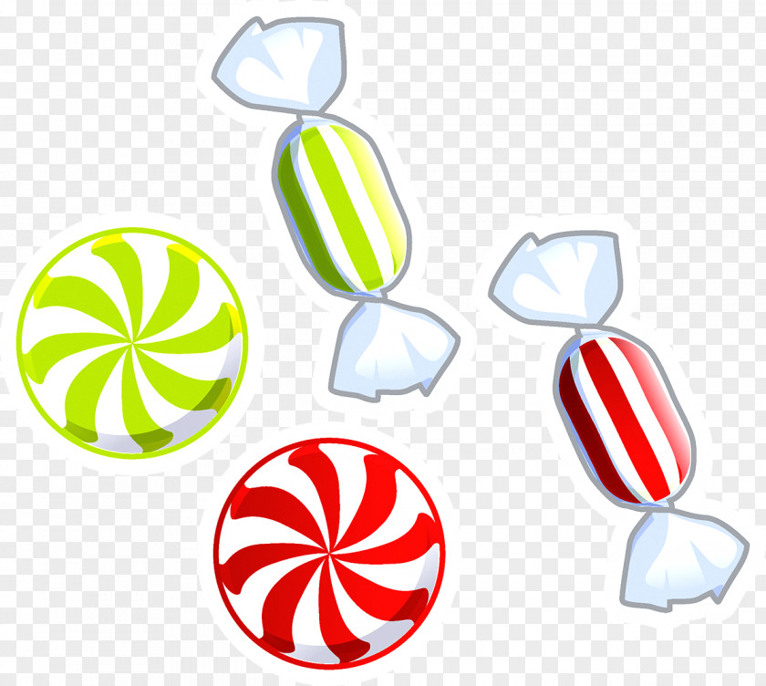 Crystal Sugar Peppermint Candy Cane Lollipop PNG