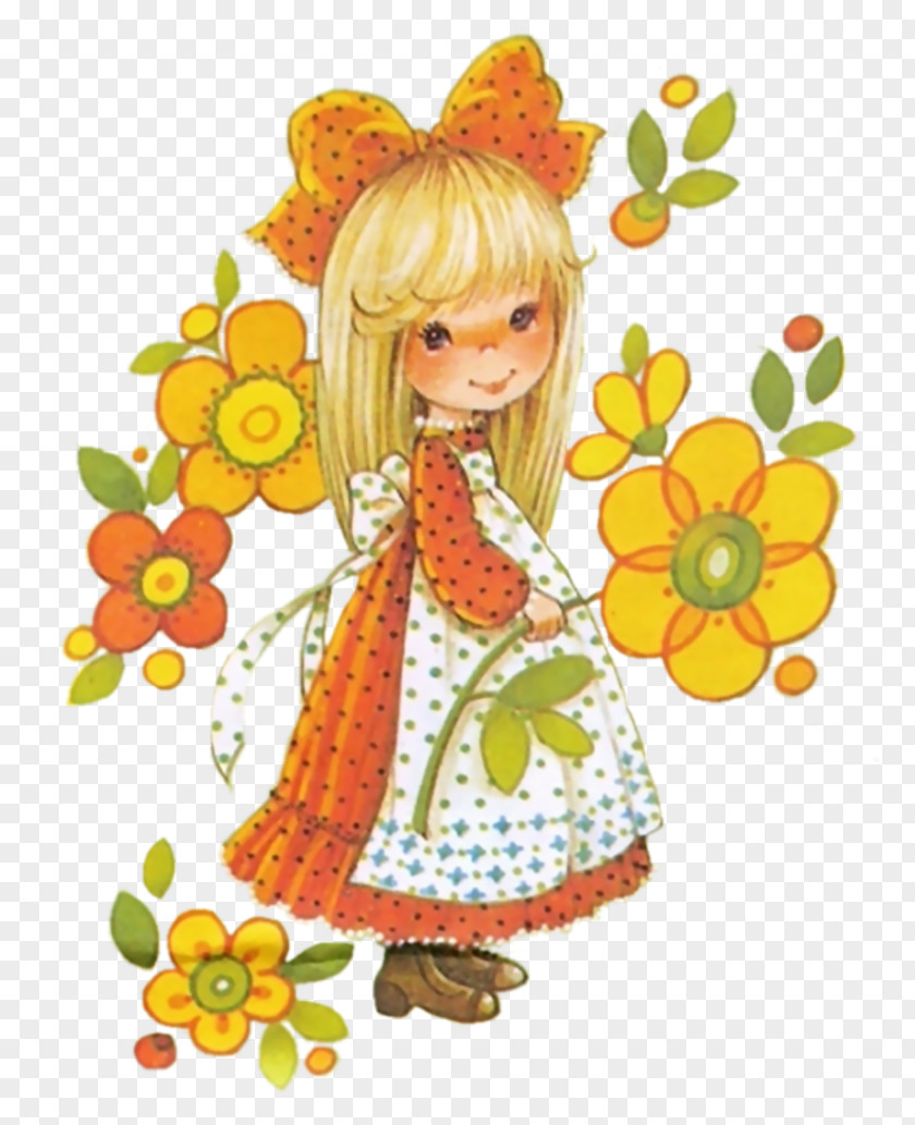 Fairy Floral Design Art Doll Pattern PNG