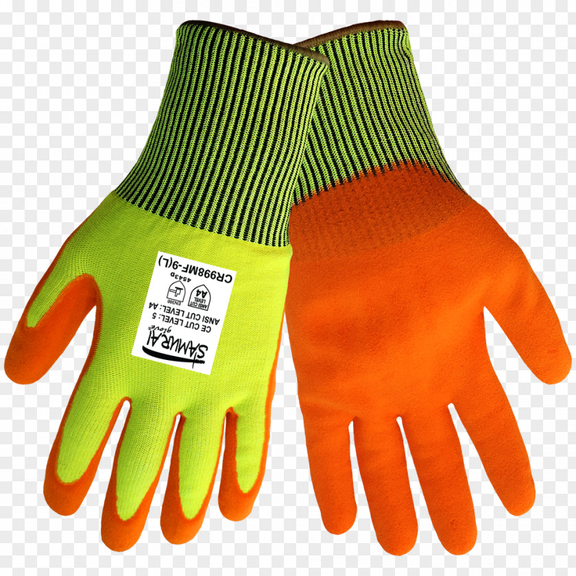 Global Glove And Safety Manufacturing. Inc. Cut-resistant Gloves High-visibility Clothing Nitrile PNG