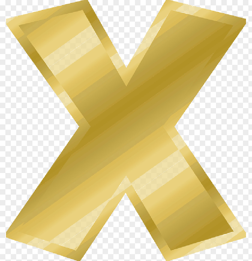 Gold Letter Clip Art Alphabet X PNG