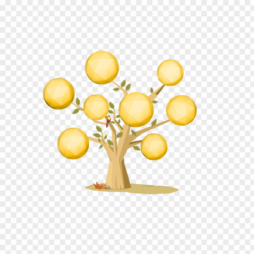 Golden Tree Creative Christmas Gold Clip Art PNG