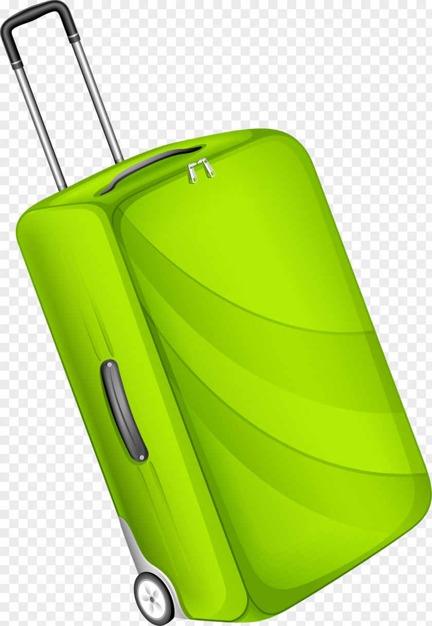 Cartoon Green Suitcase Download PNG