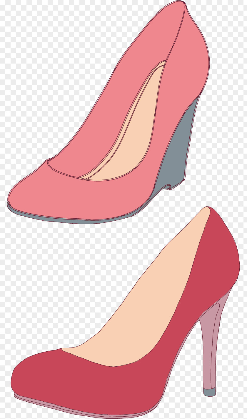 Creative Element Vector Painted High Heels Shoes Slipper High-heeled Footwear Shoe PNG