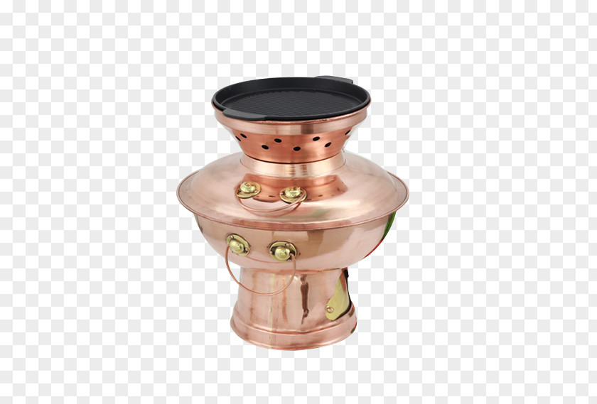 Dual Copper Pot Barbecue Hot Old Fashioned Crock PNG