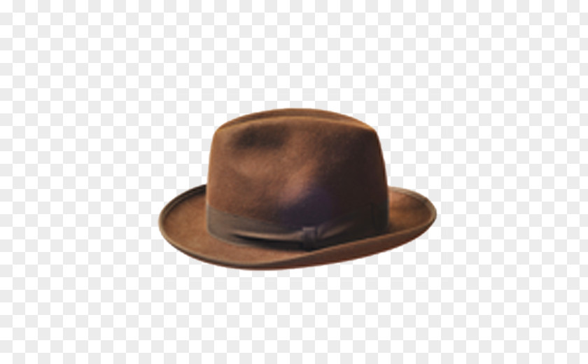 Brown England Cap Fedora Hat PNG