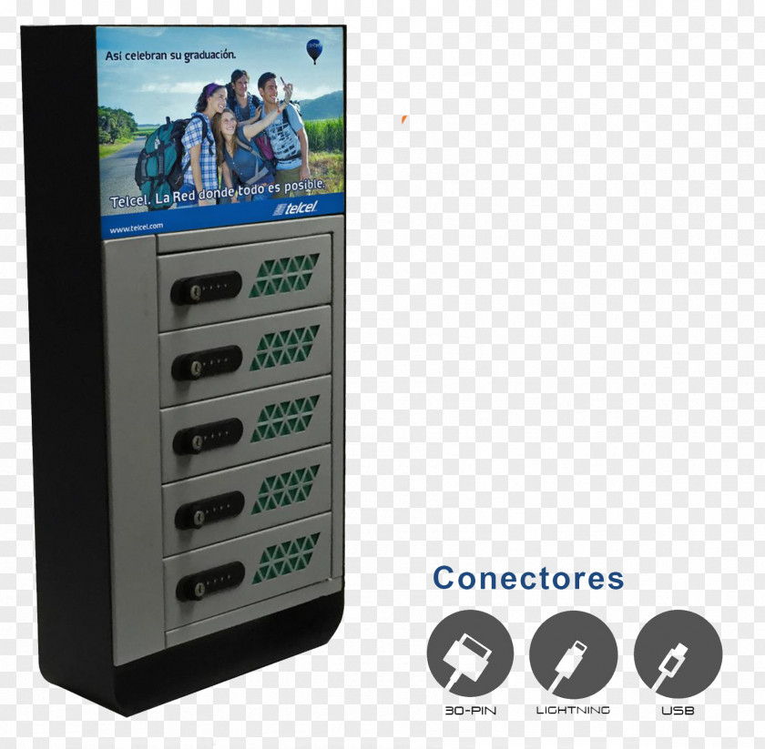 Lockers Communication Advertising Electronics Multimedia Telcel PNG