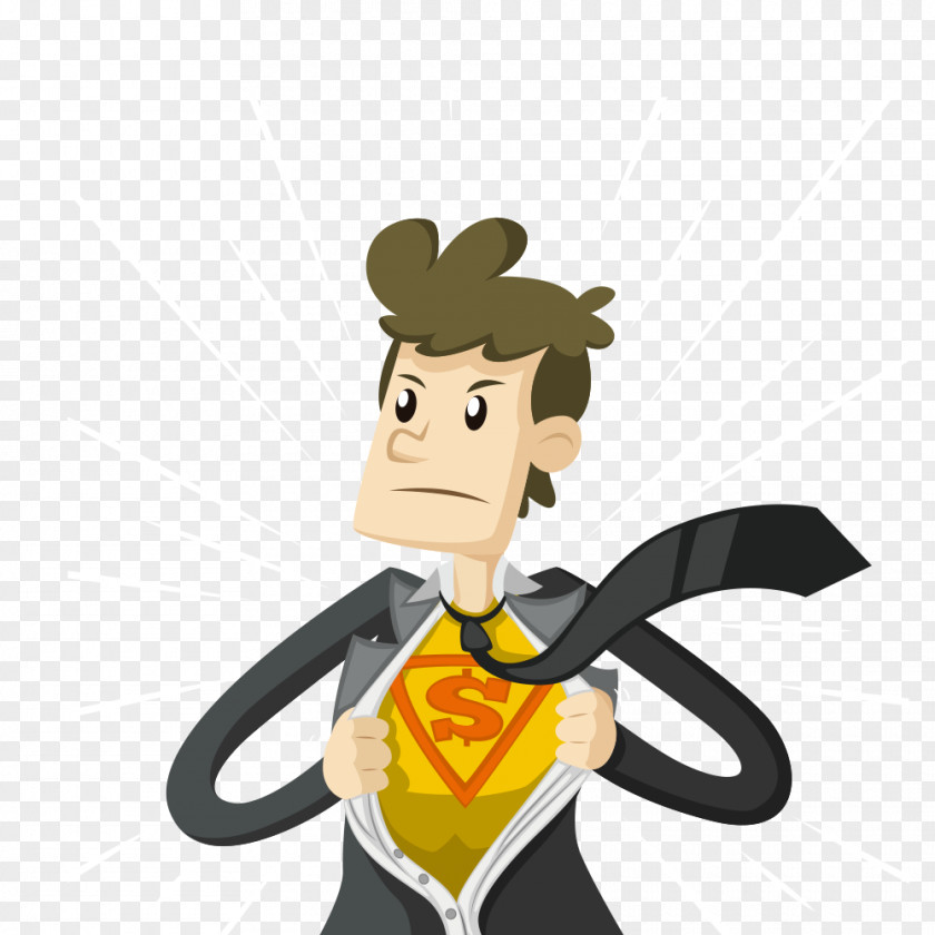 Cartoon Superman Business Loan Sales Businessperson PNG