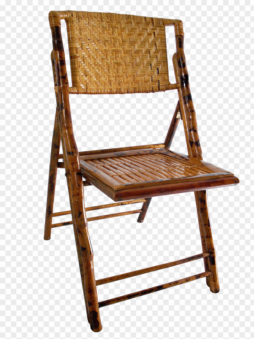 Chair Folding Furniture Bamboo Wicker PNG
